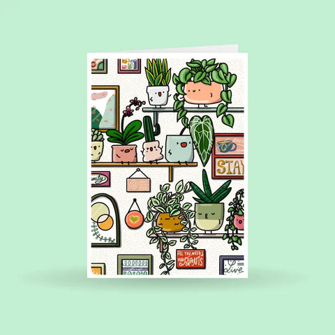 Plant Wall Shelves, Plant Greeting Card -  - Home by Faith - Wild Lark