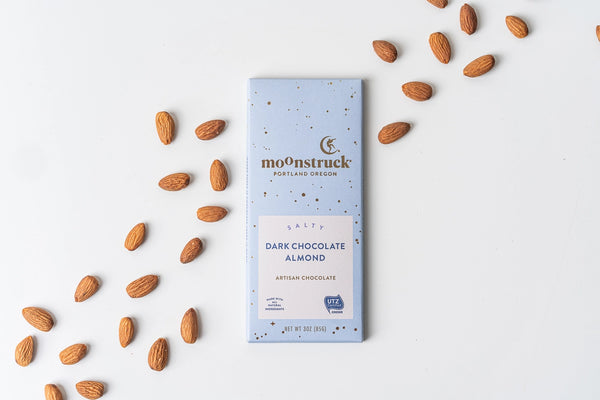 Moonstruck Chocolate Bar - Salty Dark Sea Salt Almond - Moonstruck Chocolate Co - Wild Lark