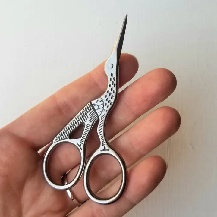 Classic Stork Hand Embroidery Scissors -  - Jessica Long Embroidery - Wild Lark