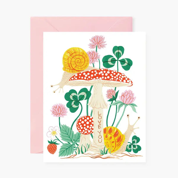 Valentine's Day Greeting Cards by Botanica Paper Co - Snails, Love You - Botanica Paper Co. - Wild Lark