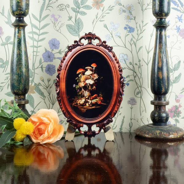 Sale!-Butterfly/Mushroom Art- Stand Included - - Standish House - Wild Lark