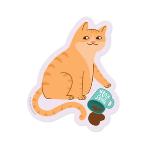 Coffee Cat Sticker -  - Seltzer Goods - Wild Lark
