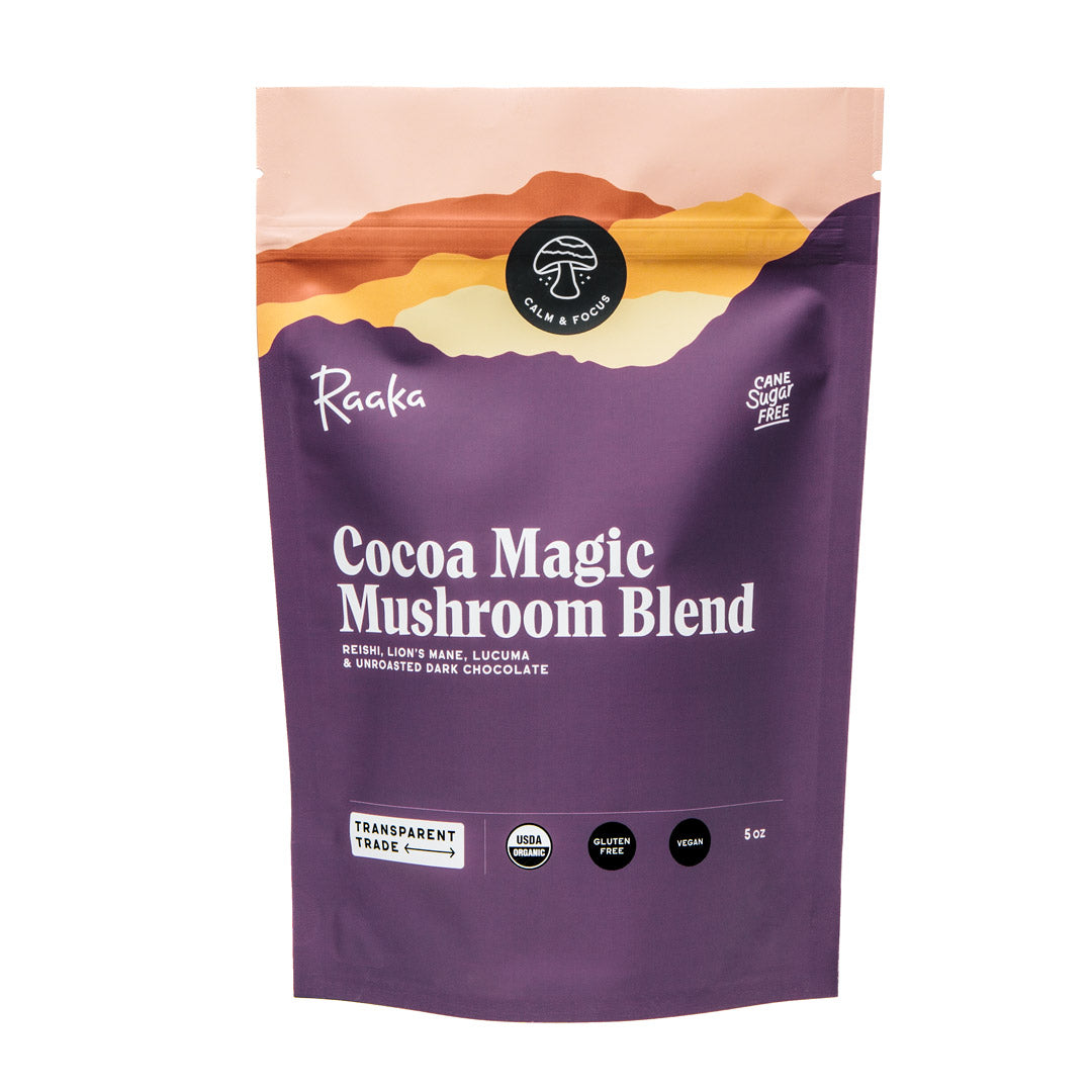 Cocoa Magic Mushroom Blend - Adaptogen Hot Chocolate -  - Raaka Chocolate - Wild Lark