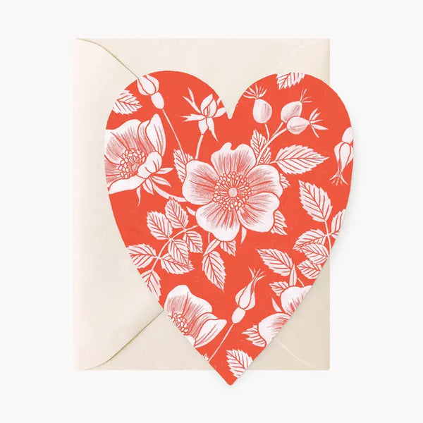 Valentine's Day Greeting Cards by Botanica Paper Co - Rose Heart - Botanica Paper Co. - Wild Lark