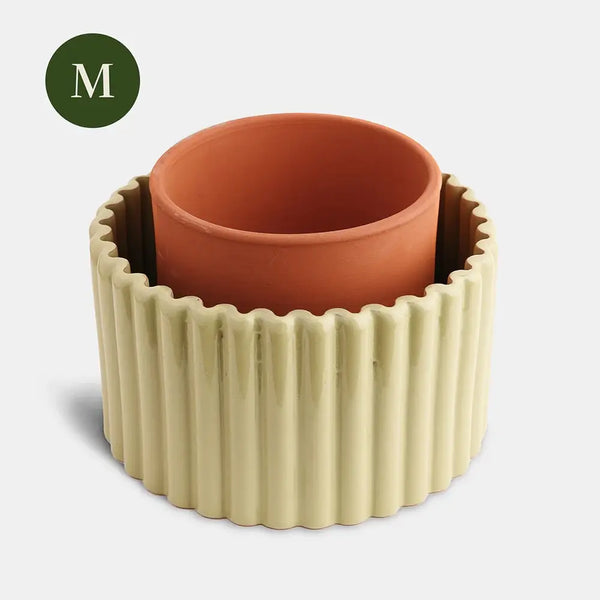 Self-Watering Pot Paula - Sage Green / Medium - Pepin - Wild Lark