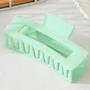 Solid Color Rectangle Shaped Hair Claw - Mint - Hana - Wild Lark