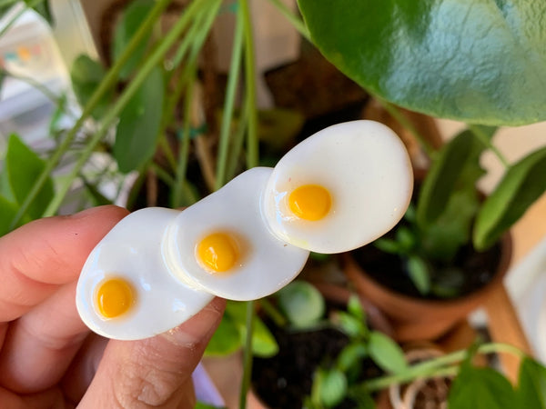 Hand Painted Clay Hair Clip - Egg - Howdy Ceramics - Wild Lark
