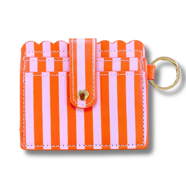 Wallet - Pink and Orange Stripes - - Elle Nicole - Wild Lark