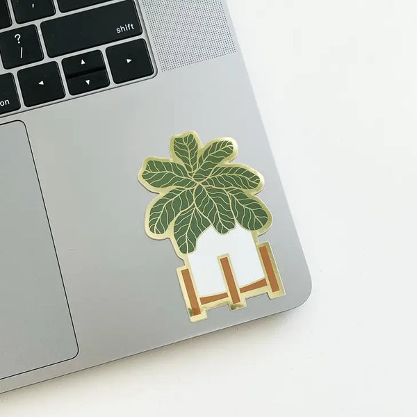 Luxe Metallic Gold Sticker - Fiddle Leaf - Paper Anchor Co. - Wild Lark