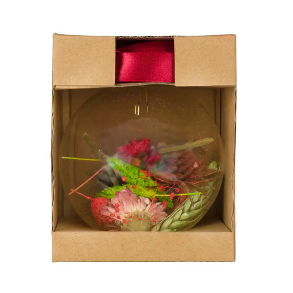 Christmas Ornament with Dried Flowers - - Wildflowers by Floriette - Wild Lark