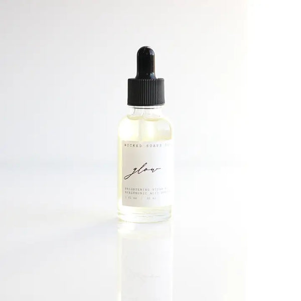 Glow Facial Serum with Vitamin C + Hyaluronic Acid - - Wicked Soaps Co. - Wild Lark