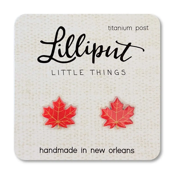 Lilliput Little Things Earrings - Maple Leaf - Lilliput Little Things - Wild Lark