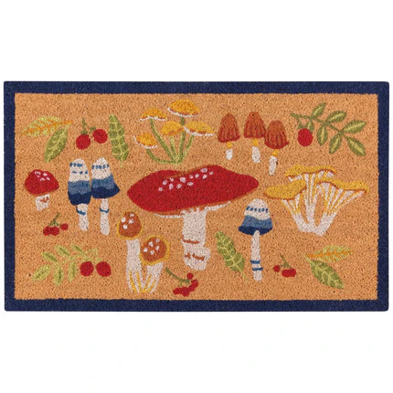 Coir Fiber Printed Doormat - Field of Mushrooms - Now Designs by Danica - Wild Lark