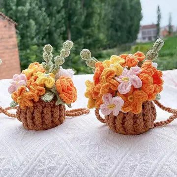 crochet hanging plant basket Crochet Hanging Flower Pot