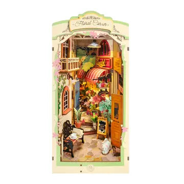 DIY Book Nook Kit - Floral Corner with Dust Cover - Hands Craft - Wild Lark