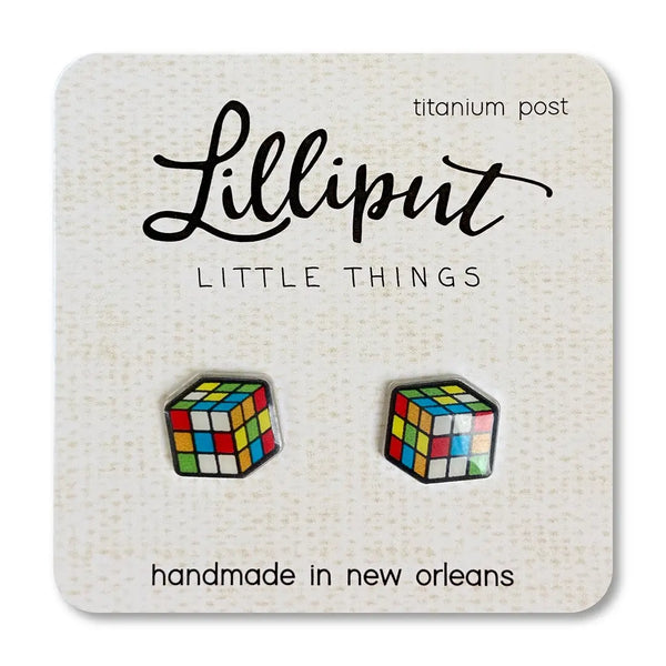 Lilliput Little Things Earrings - Retro Puzzle Cube - Lilliput Little Things - Wild Lark