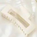 Solid Color Rectangle Shaped Hair Claw - Ivory - Hana - Wild Lark