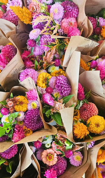 Market Wrap Bouquet Local Flowers - - Wild Lark - Wild Lark