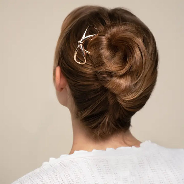 Mini Metal Bow French Hair Pin - - KITSCH - Wild Lark