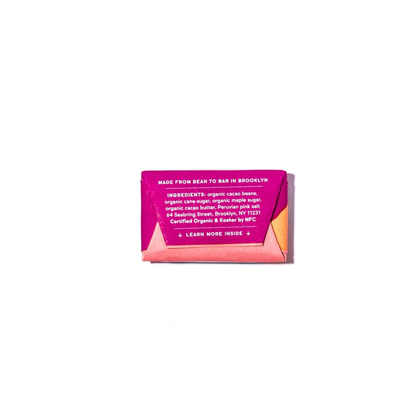 71% Pink Sea Salt Mini Chocolate Bars -  - Raaka Chocolate - Wild Lark