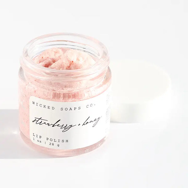Strawberry + Honey Lip Scrub - - Wicked Soaps Co. - Wild Lark