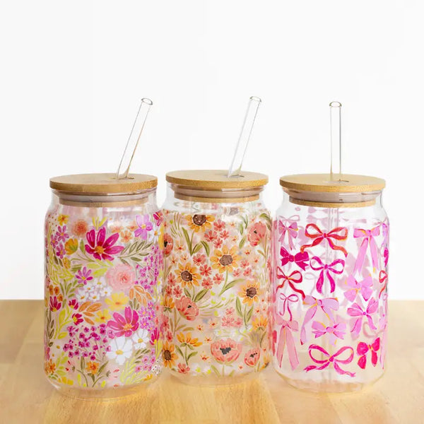 16 oz Glass Can -  - Elyse Breanne Design - Wild Lark