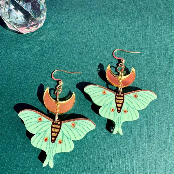 Earrings by Not Picasso - Lunar Moths - Not Picasso - Wild Lark