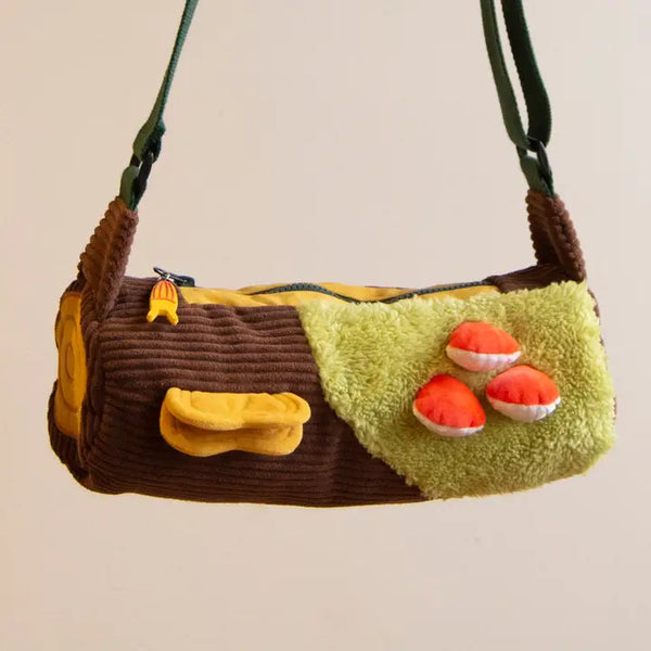 Corduroy Log Crossbody Bag - - Curlworks - Wild Lark