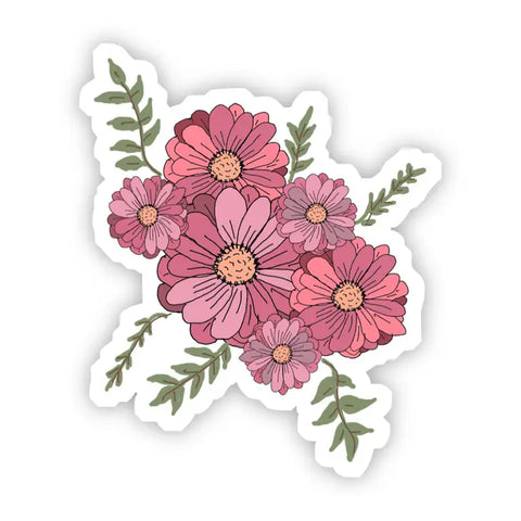 Pink Multicolor Floral Sticker -  - Big Moods - Wild Lark