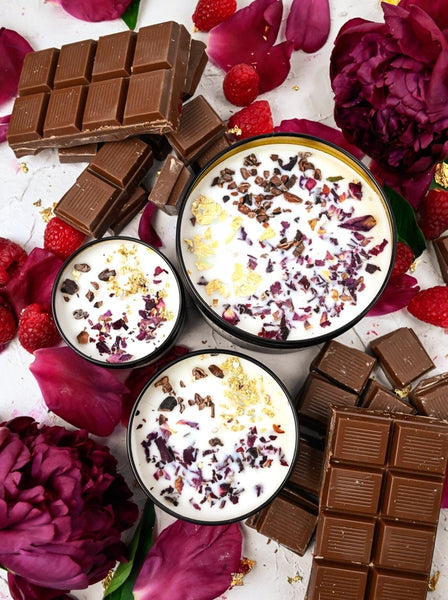 Tin Candles - Cocoa Luxe - Chocolate Raspberry / 4 oz - Ash & Rose - Wild Lark