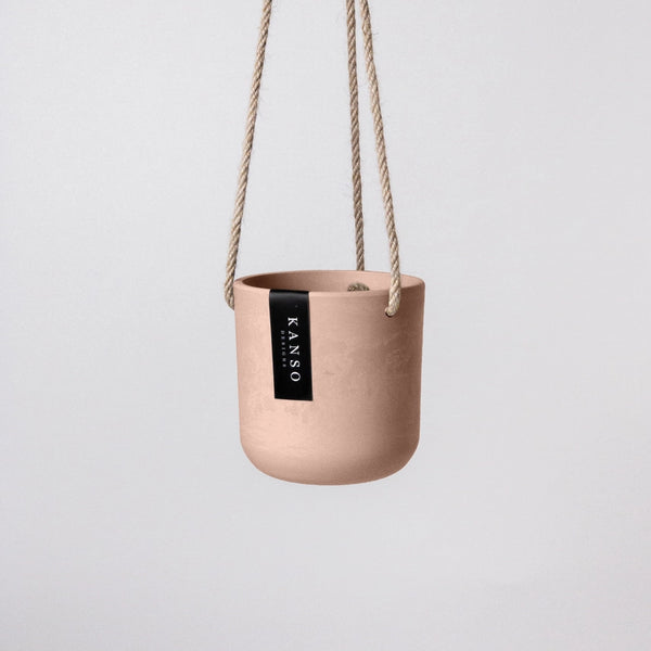 Hanging Planter Pot - 4" Muted Coral - Kanso Designs - Wild Lark