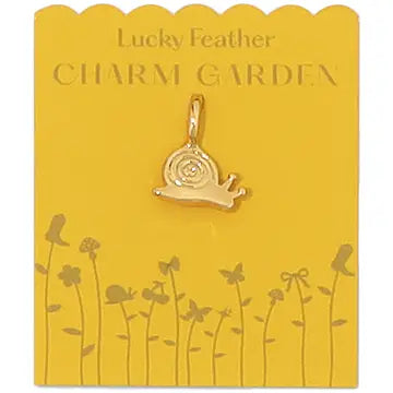 Charm Garden - Snail - Gold - Lucky Feather - Wild Lark