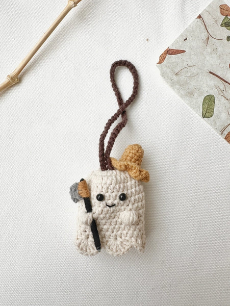 Halloween Crochet Car Hanger & Keychain - Grim Reaper - Quince Fables - Wild Lark
