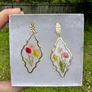 Red Pink & Yellow Floral Earrings -  - PTSFeminist - Wild Lark