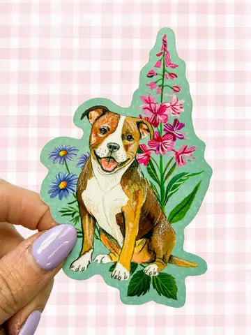 Katie Daisy Matte Sticker - Pitbull - Katie Daisy - Wild Lark