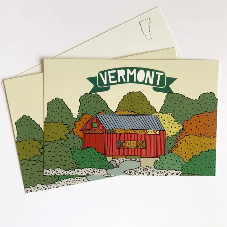 Made by Nilina Postcards - Vermont Covered Wooden Bridge - Made by Nilina - Wild Lark