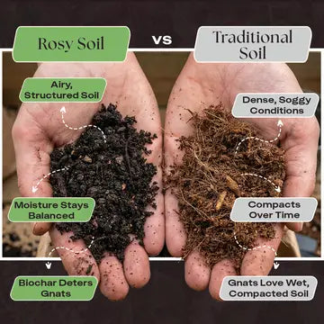 Garden Mix - Organic Biochar Super Soil For Potted Plants - 8qt - - Rosy Soil - Wild Lark