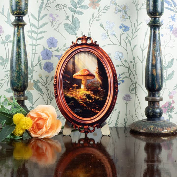 Sale!-Butterfly/Mushroom Art- Stand Included - - Standish House - Wild Lark