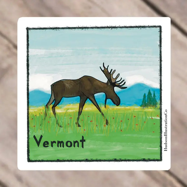 Hudson Illustration Co. Magnets - Vermont Moose - Hudson Illustration Co - Wild Lark