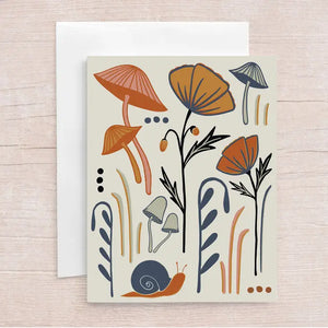 Mushrooms Greeting Card -  - Jen Fox Studio - Wild Lark