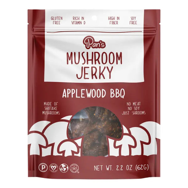 Pan's Mushroom Jerky: Applewood BBQ -  - Pan's Mushroom Jerky - Wild Lark