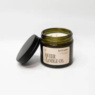 Queer Candle Co. Candles - 6 oz - Basil & Amber - 6 oz - Queer Candle Co. - Wild Lark