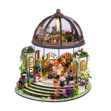 Diy Miniature House Kit - Greenhouse Oasis - Hands Craft - Wild Lark
