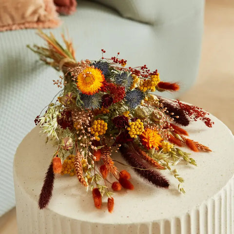 Dried Flowers - Field Bouquet - Harvest Sunset - - Wildflowers by Floriette - Wild Lark