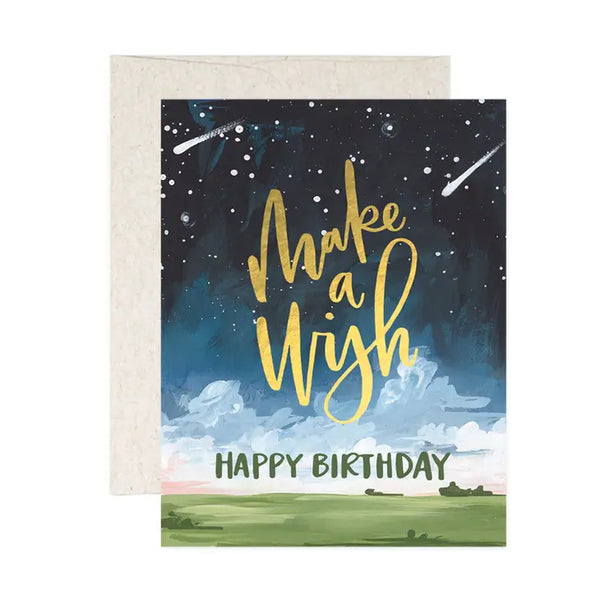 Greeting Card - Make a Wish Birthday Greeting Card - 1canoe2 | One Canoe Two Paper Co. - Wild Lark
