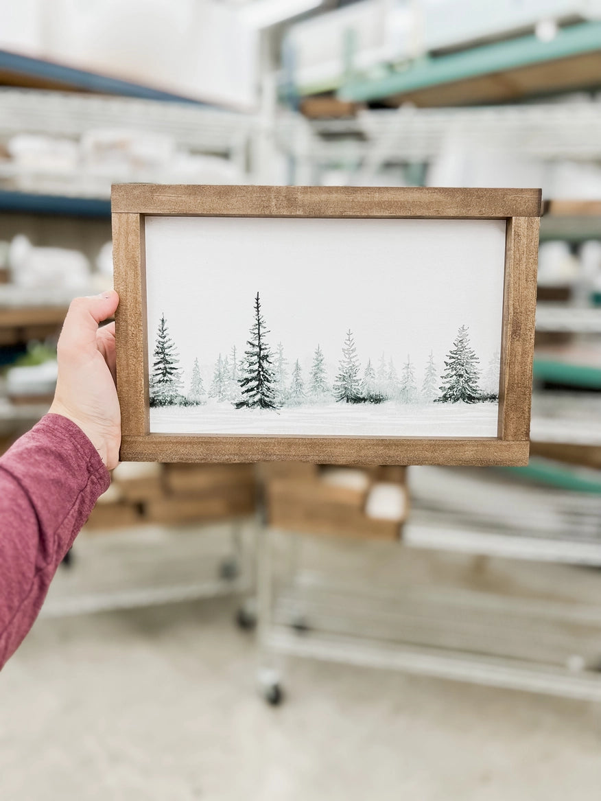 Winter Tree Landscape Decor - 12x8" - Lily and Sparrow - Wild Lark