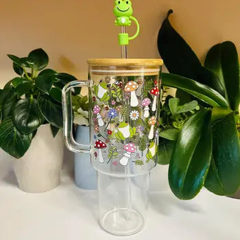 40 oz Glass Tumbler Mug - Frog - mommyandmarie - Wild Lark