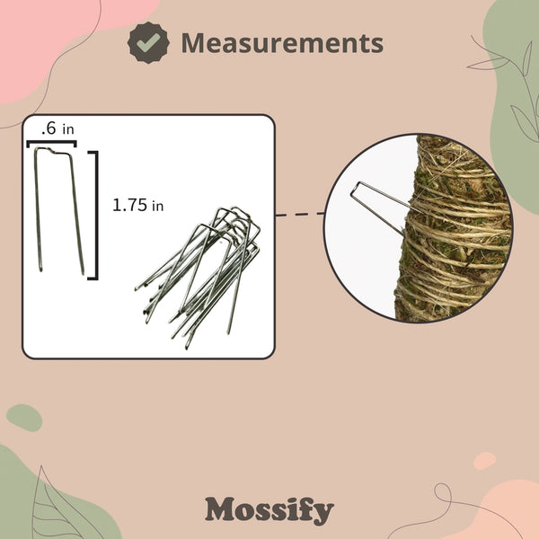 Floral Pins - Greening Pins - Pins For Moss Poles - - Mossify - Wild Lark