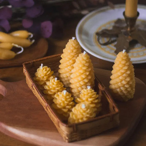 Medium Pinecone Shaped Beeswax Candle -  - The Ramblin' Bee - Wild Lark