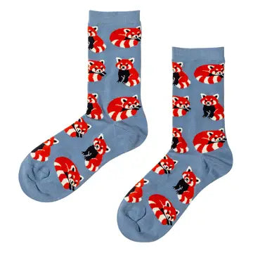 Crew Socks - Curio Red Panda / Small - Yellow Owl Workshop - Wild Lark